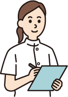 健康診断を受ける社員のイラスト